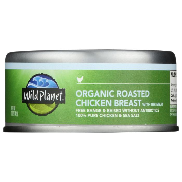 WILD PLANET: Organic Roasted Chicken Breast with Rib Meat, 5 oz
