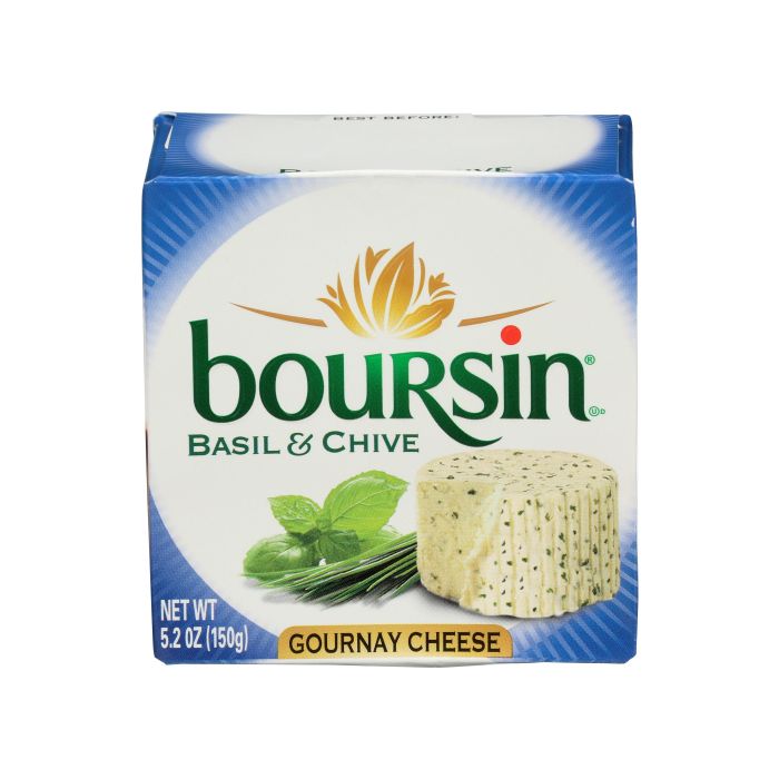 BOURSIN: Basil and Chive Puck Cheese, 5.2 oz