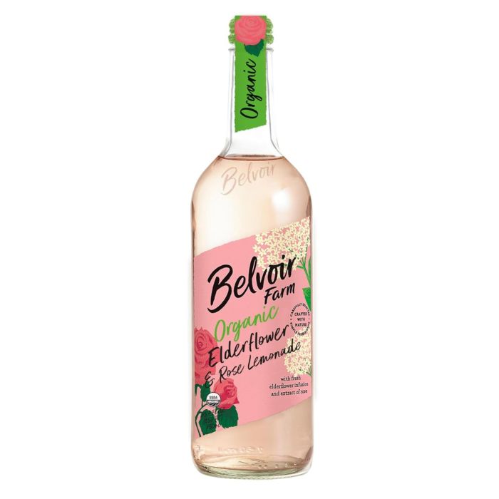 BELVOIR: Organic Elderflower and Rose Lemonade, 25.4 fo