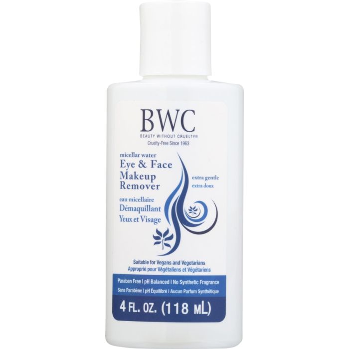 BEAUTY WITHOUT CRUELTY: Eye and Face Makeup Remover, 4 oz
