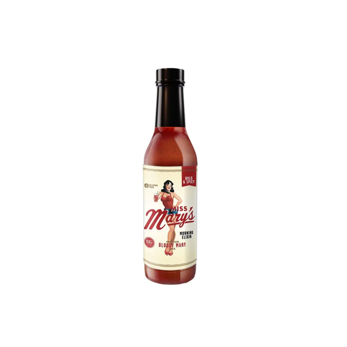 MISS MARYS MIX: Bold and Spicy Bloody Mary Mix, 12.6 fo