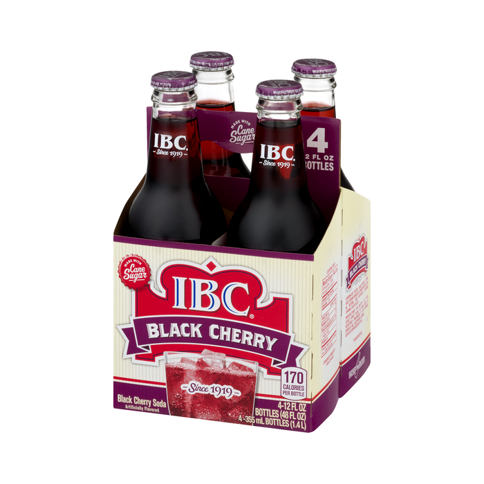 IBC: Black Cherry Flavored Soda, 48 fo