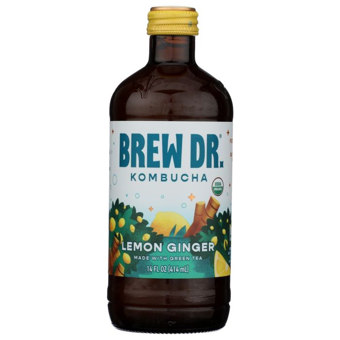 BREW DR KOMBUCHA: Lemon Ginger Kombucha, 14 fl oz