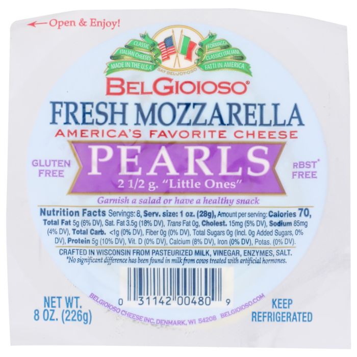 BELGIOIOSO: Fresh Mozzarella Pearl Cheese, 8 oz