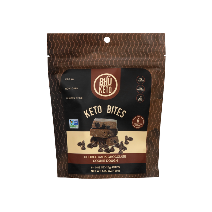 BHU FOODS: Double Dark Chocolate Cookie Dough Keto Bites, 5.29 oz