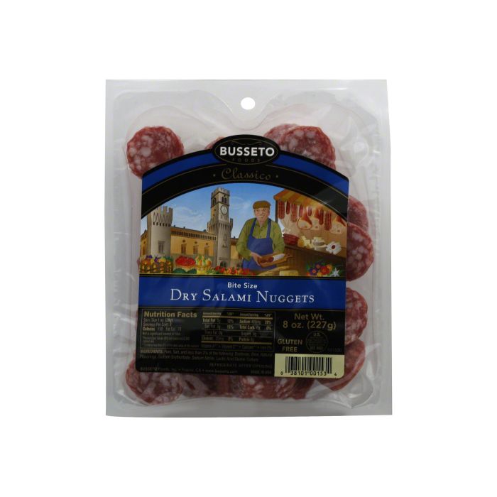 BUSSETO: Classico Dry Salami Nuggets, 8 oz