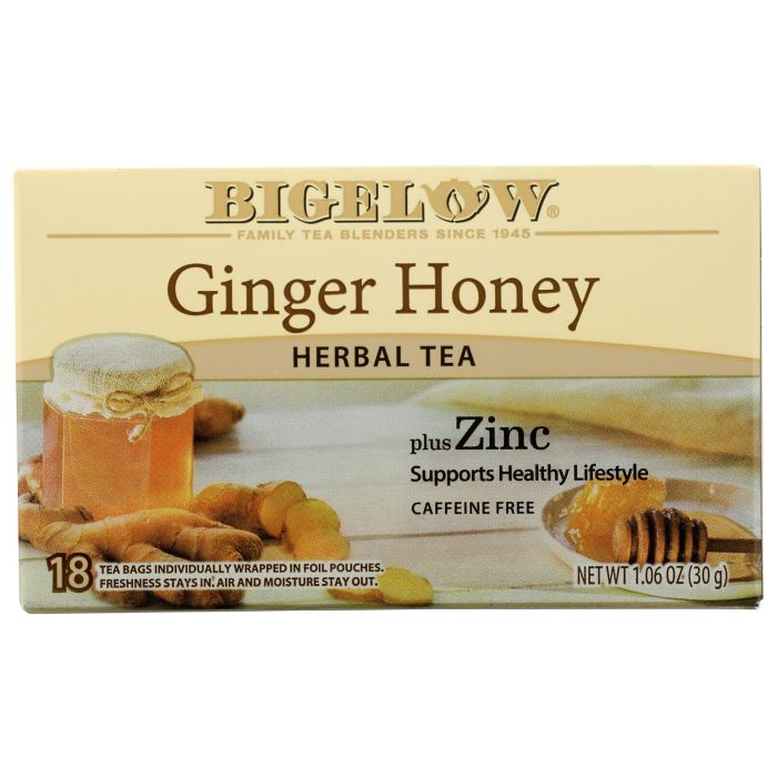BIGELOW: Ginger Honey Tea with Zinc, 1.06 oz