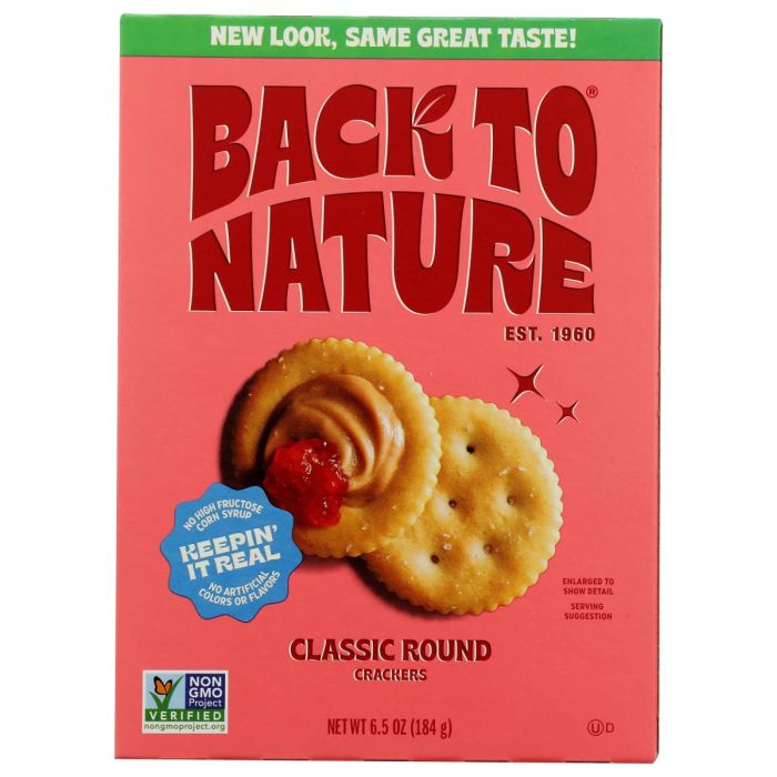 BACK TO NATURE: Classic Round Crackers, 6.5 oz