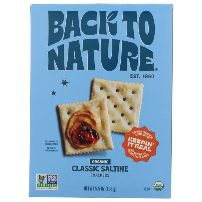 BACK TO NATURE: Organic Classic Saltine Crackers, 5.5 oz