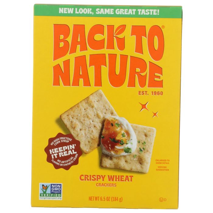 BACK TO NATURE: Crispy Wheat Crackers, 6.5 oz