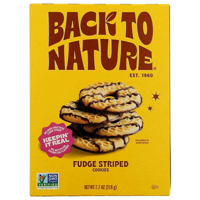 BACK TO NATURE: Fudge Striped Cookies, 7.7 oz