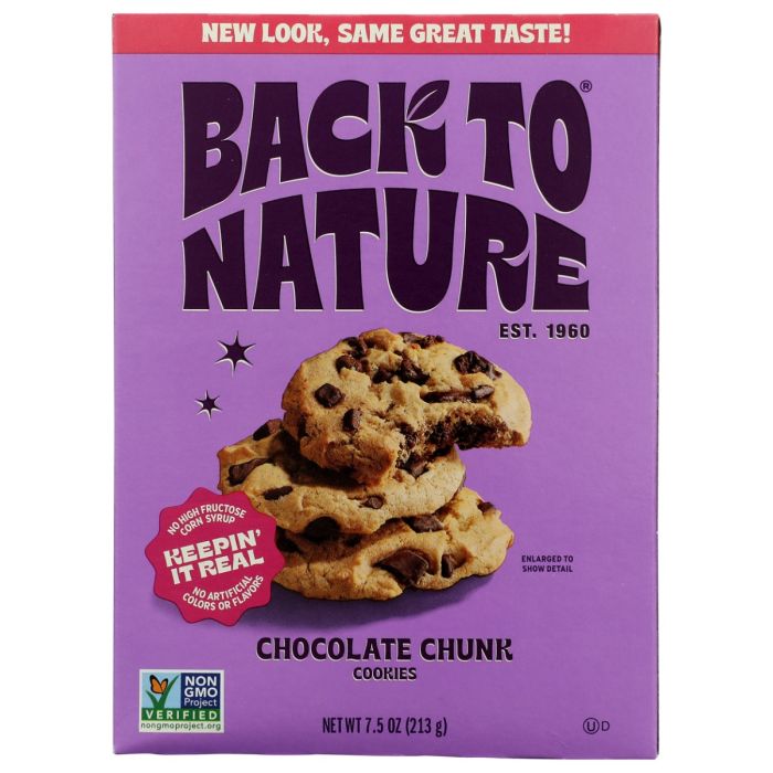 BACK TO NATURE: Chocolate Chunk Cookies, 7.5 oz