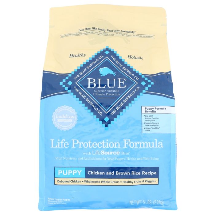 BLUE BUFFALO: Life Protection Formula Chicken and Brown Rice Recipe Puppy Dry Food, 5 lb