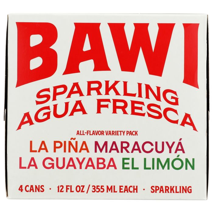 BAWI: Sparkling Variety Agua Fresca 4 Count, 48 fo