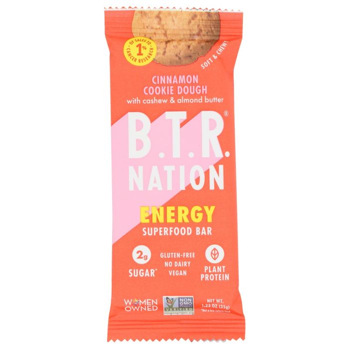 BTR NATION: Cinnamon Cookie Dough Bar, 1.23 oz