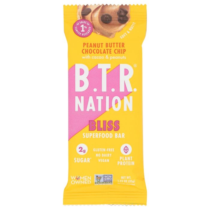 BTR NATION: Peanut Butter Chocolate Chip Bar, 1.23 oz