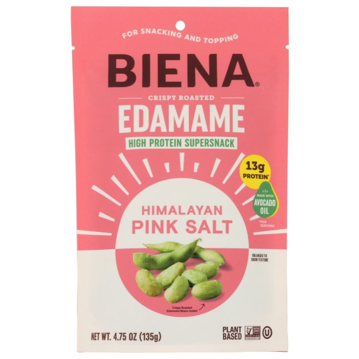 BIENA: Himalayan Pink Salt Roasted Edamame, 4.75 oz