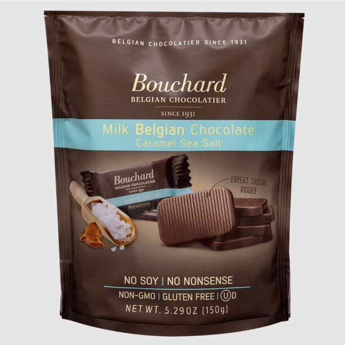 BOUCHARD: Milk Belgian Chocolate Caramel Sea Salt, 5.29 oz