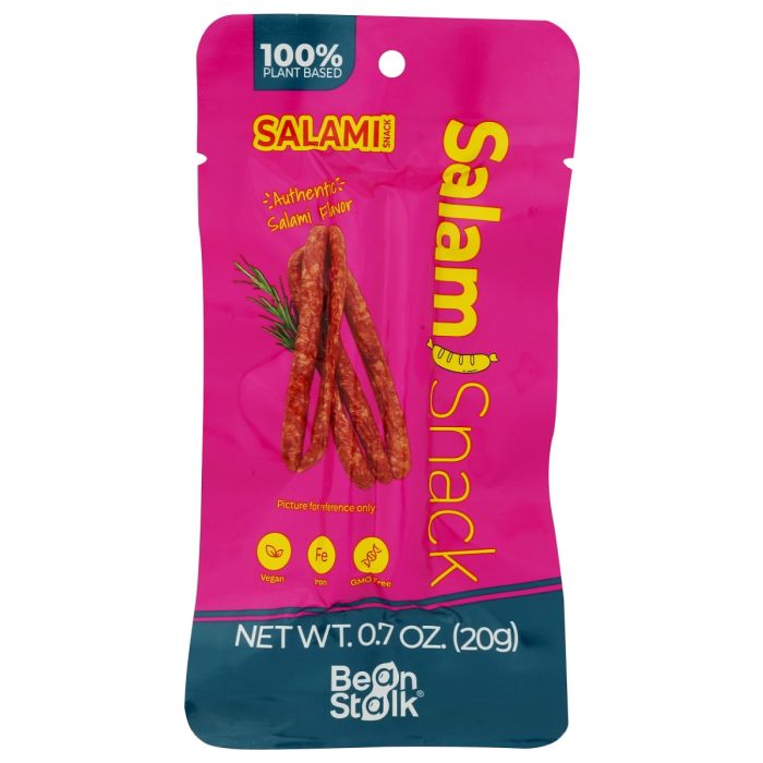 BEANSTALK BRANDS: Plant Based Salami Stick Snack, 0.7 oz