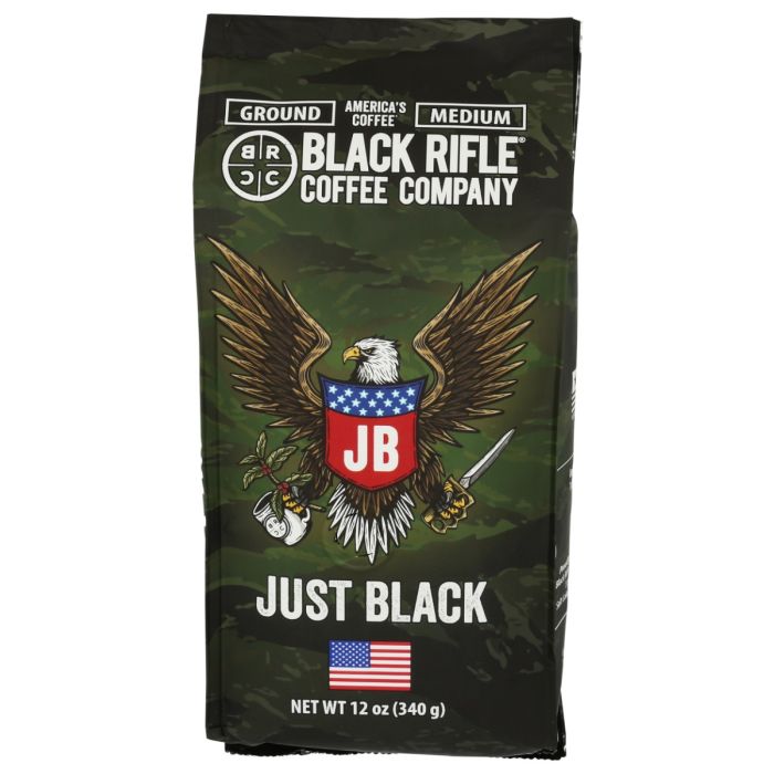 BLACK RIFLE COFFEE: Just Black Ground Coffee, 12 oz