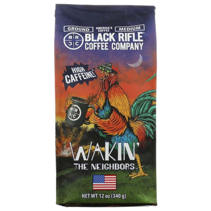 BLACK RIFLE COFFEE: Wakin the Neighbors Ground Coffee, 12 oz