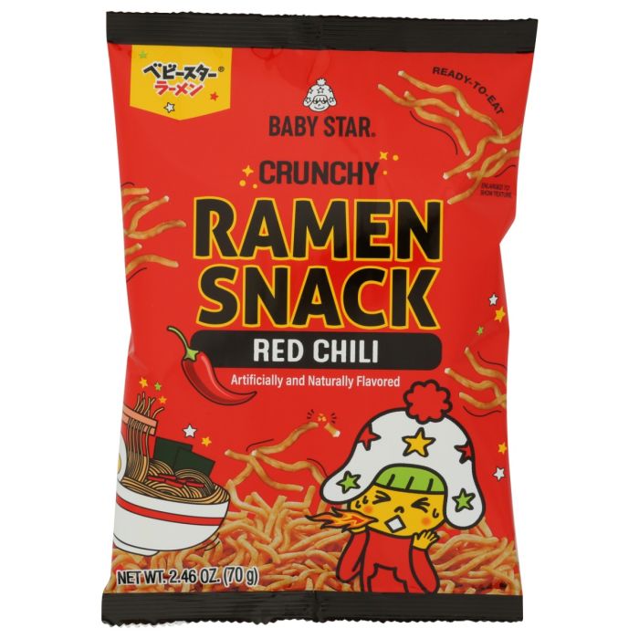 BABY STAR: Red Chili Tiny Crunchy Ramen Snack, 2.46 oz