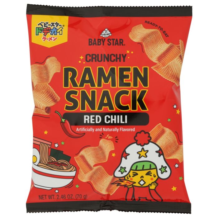 BABY STAR: Red Chili Wide Crunchy Ramen Snack, 2.46 oz