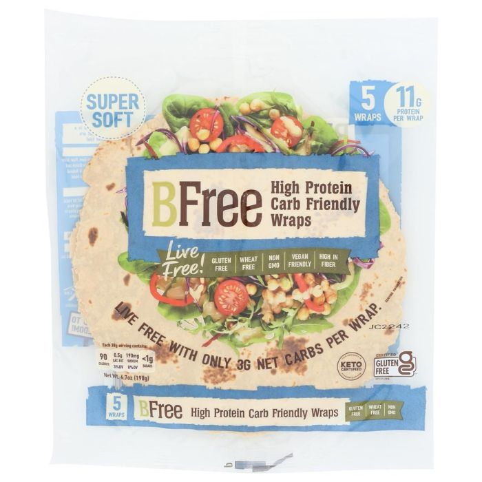 BFREE: High Protein Low Carb Wraps, 7.41 oz