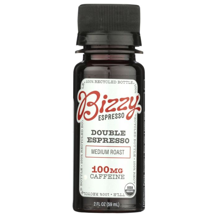 BIZZY COFFEE: Double Espresso Medium Roast Shot, 2 fo