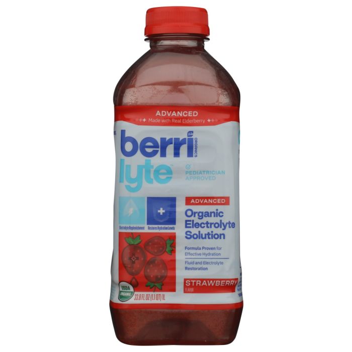 BERRI LYTE: Advanced Strawberry Organic Electrolyte Solution, 1 lt
