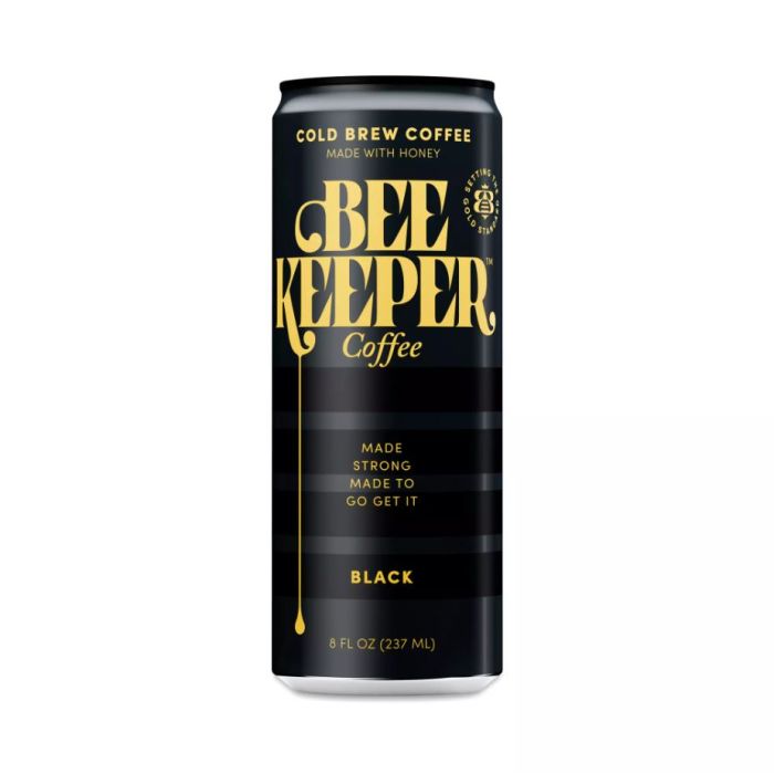 BEEKEEPER COFFEE: Black Cold Brew Coffee, 8 fo