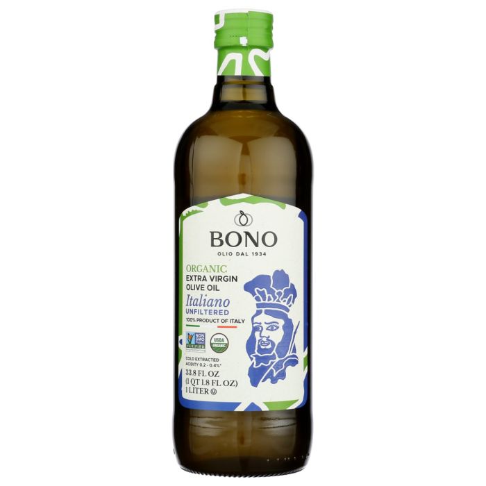 BONO: Unfiltered Organic Extra Virgin Olive Oil, 33.8 oz