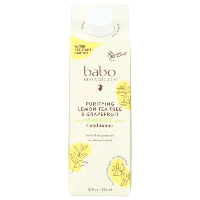 BABOBOTANI: Purifying Lemon Tea Tree and Grapefruit Conditioner, 12 fo