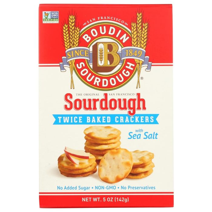 BOUDIN SOURDOUGH: Twice Baked Sea Salt Crackers, 5 oz