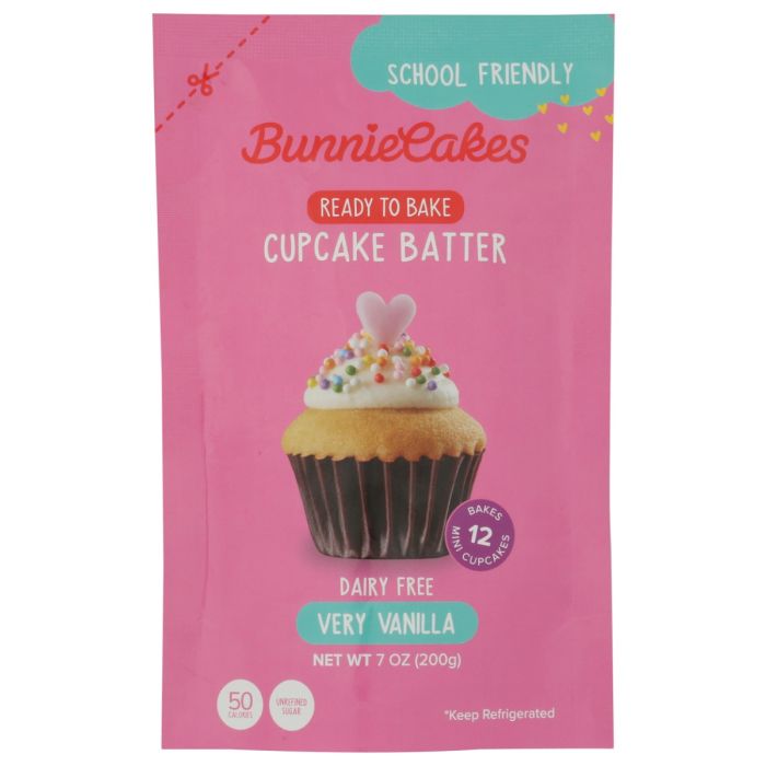 BUNNIE CAKES: Ready to Bake Very Vanilla Cupcake Batter, 7 oz