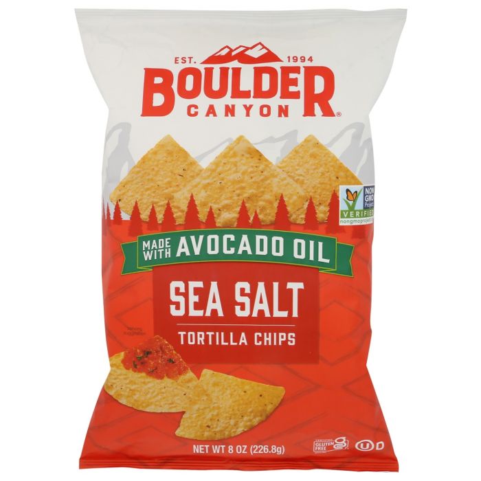 BOULDER CANYON: Sea Salt Tortilla Chips, 8 oz