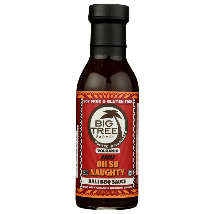 BIG TREE FARMS: Volcanic Not So Naughty Bbq Sauce, 14.25 oz
