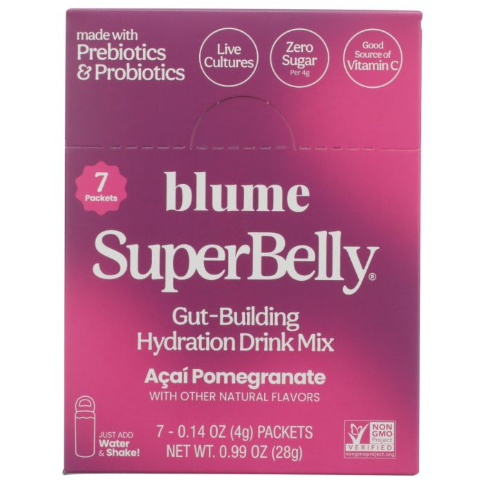 BLUME: SuperBelly Açai Pomegranate 7 Packets, 0.99 oz