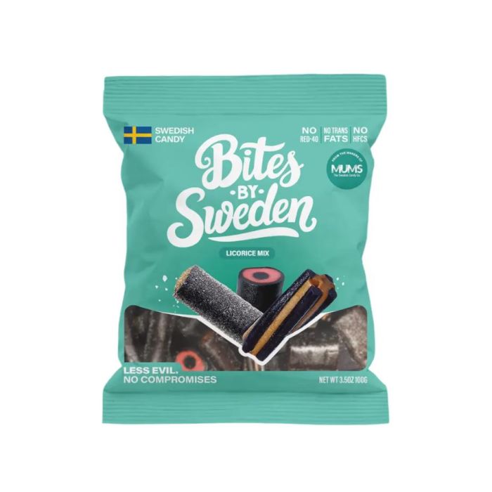 BITES BY SWEDEN: Small Licorice Mix Candy, 3.5 oz