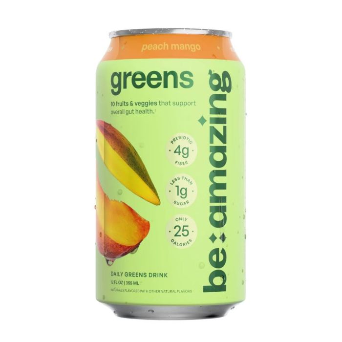 BE AMAZING: Daily Greens Drink Peach Mango, 12 fo