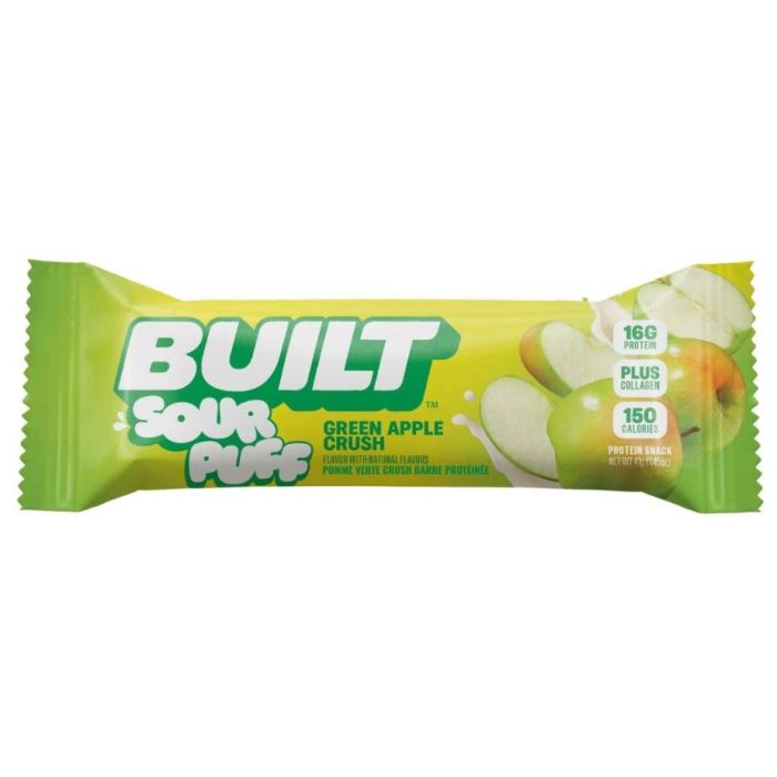 BUILT BAR: Green Apple Crush Sour Puff Bar, 1.45 oz