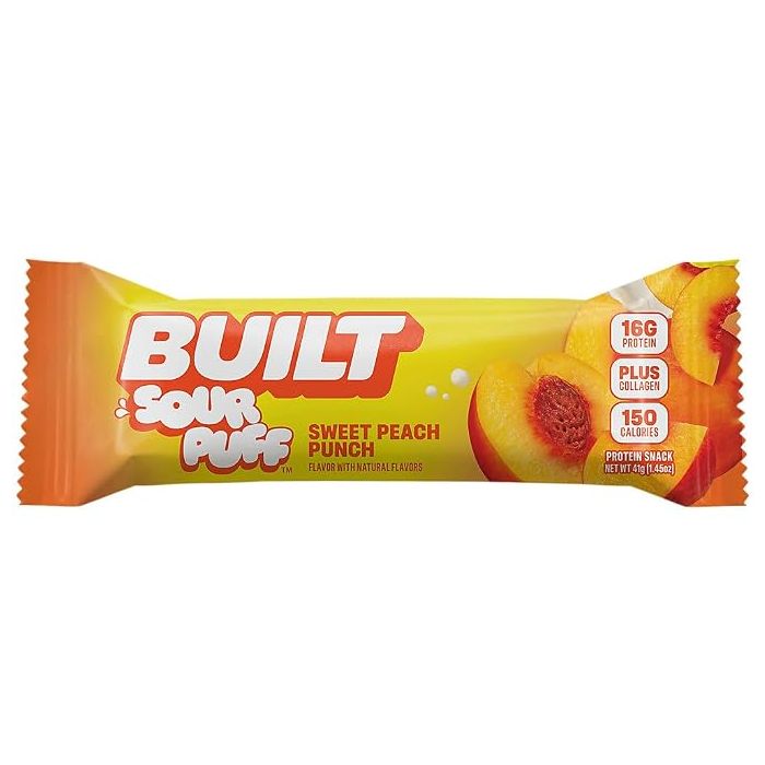 BUILT BAR: Sweet Peach Punch Puff, 1.45 oz