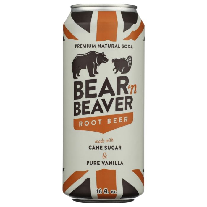 BEARNBEAVER: Root Beer Soda, 16 fo