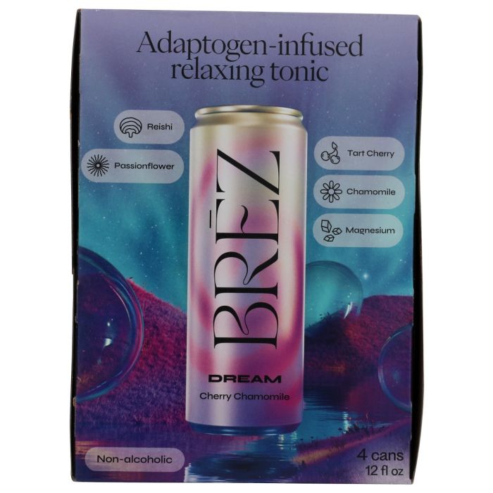 BREZ: Dream Cherry Chamomile Relaxing Tonic 4pk, 48 fo