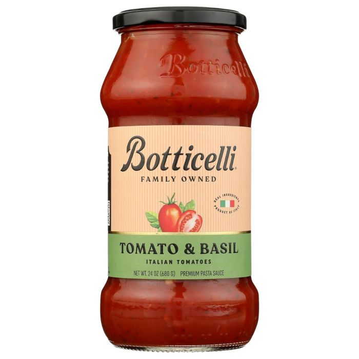 BOTTICELLI: Tomato and Basil Pasta Sauce, 24 oz