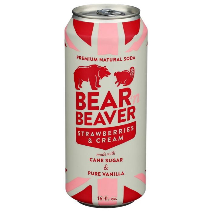 BEARNBEAVER: Strawberries and Cream Soda, 16 fo