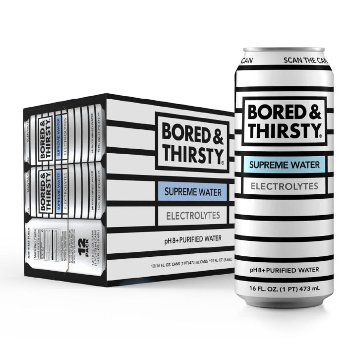 BORED AND THIRSTY: Supreme Still Water 12 Count, 192 fo