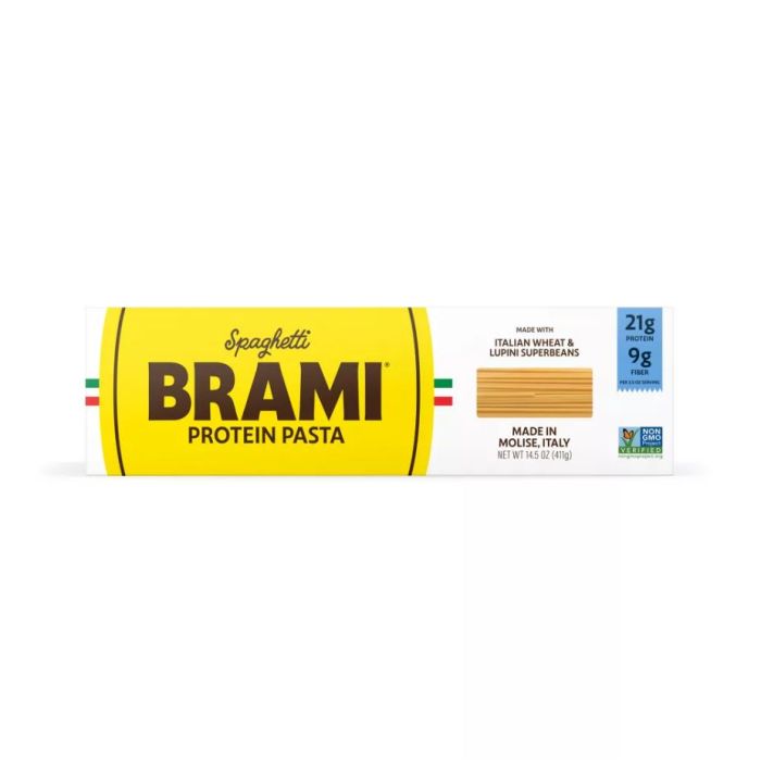 BRAMI LUPINI SNACK: Italian Protein Spaghetti Pasta, 14.5 oz