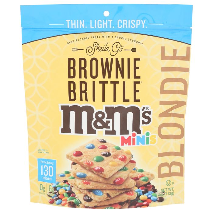 BROWNIE BRITTLE: M and Ms Minis Blondie Brownie Brittle, 4 oz