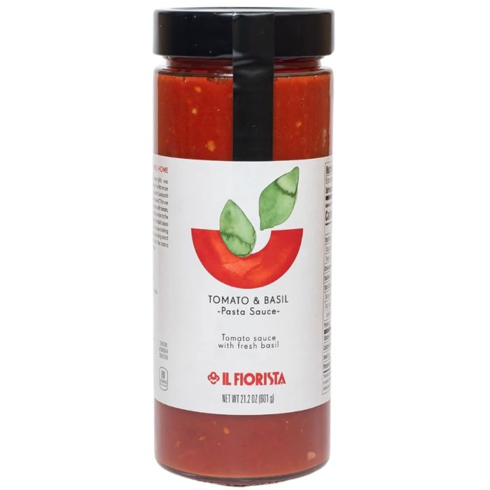 II FIORISTA: Tomato and Basil Pasta Sauce, 21.2 fo